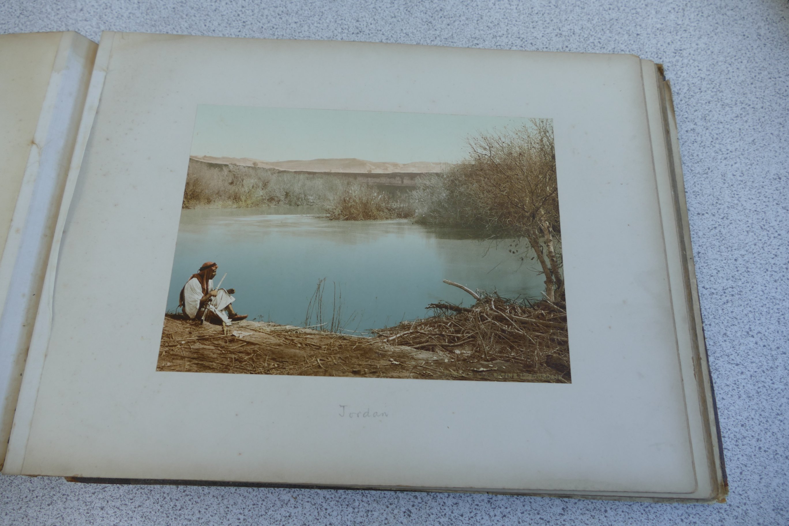 Landscape 4to photograph album, 35 x 27cm, containing 36 coloured photographs circa 1900, - Image 5 of 12