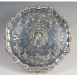 A George II silver salver,