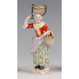A Meissen porcelain figure 'The Flower Seller',