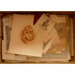 *A large collection of over 1000 bookplates, probably made at the end of the 19th century,