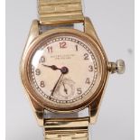 A circa 1930 gents Rolex 9ct gold cased Oyster Imperial chronometer,