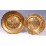 *A 17th century Nuremberg brass charger,