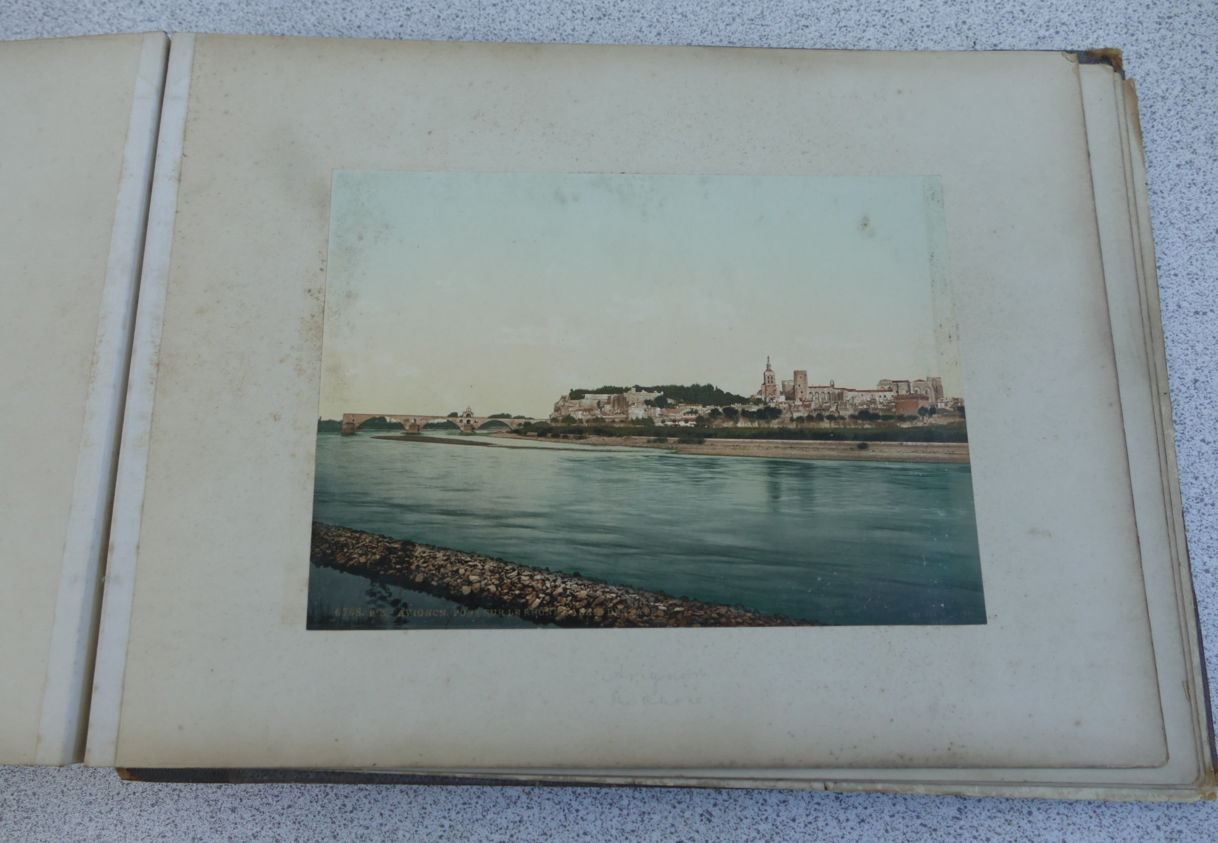 Landscape 4to photograph album, 35 x 27cm, containing 36 coloured photographs circa 1900, - Image 8 of 12