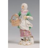 A Meissen porcelain figure 'The Pretzel Seller',