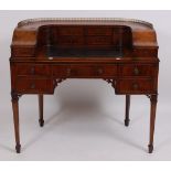 A walnut Carlton House type desk,