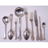 An extensive early 20th century Danish silver cutlery suite by Hans Hansen,