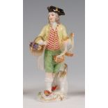 A Meissen porcelain figure 'The Male Grape Seller',