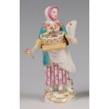 A Meissen porcelain figure 'The Candle Seller',