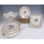 A Meissen porcelain dessert service,