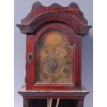 *John Waterman of Broome - an antique brass lantern clock, having oak cased hood and wall bracket,