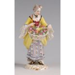 A Meissen porcelain figure 'The Flower Lady',