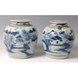 *A pair of 18th century Chinese export ginger jars and covers,