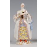 A Meissen porcelain figure 'The Courtesan',