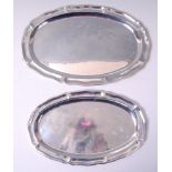 A 20th century Mexican sterling silver meat dish, of shaped oval form,