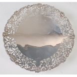 A George V silver footed table bowl, of circular shallow form,