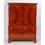 A George III mahogany linenpress,