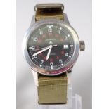 A gents Longines Heritage Military steel cased wristwatch,