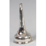 An early George III Scottish silver wine funnel, having removable rim, engraved Alan Scott 1771,