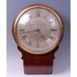 George Lumley of Bury St Edmunds - a George III mahogany cased droptrunk wall clock,