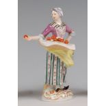 A Meissen porcelain figure 'The Orange Seller',