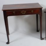 *An early George III mahogany padfoot side table,