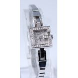 A Gucci ladies stainless steel and diamond dial cocktail watch,