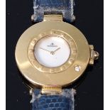 A Jaeger LeCoultre ladies 18ct gold cased wristwatch,