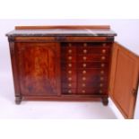 *A Regency mahogany and marble topped fitted chiffonier,