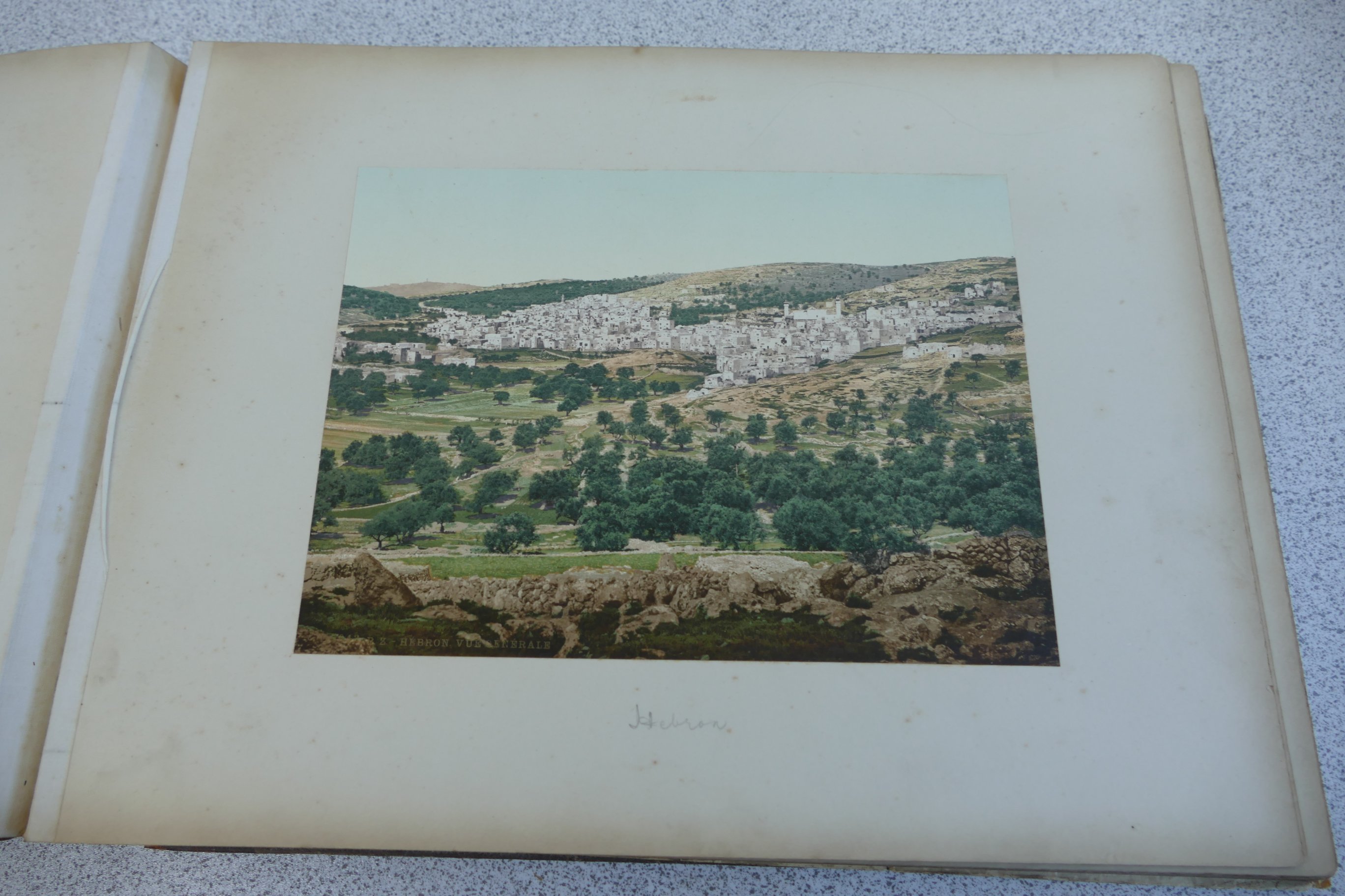 Landscape 4to photograph album, 35 x 27cm, containing 36 coloured photographs circa 1900, - Image 4 of 12