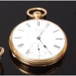 A Charles Frodsham of London gents 18ct gold cased open faced pocket watch,