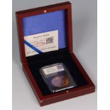 Great Britain, cased 2013 gold 100 pound datestamp coin, Queen Elizabeth II above denomination, rev.