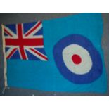 An R.A.F. ensign having printed Air Ministry mark Sheffield England and dated 1942, 89 x 140cm.