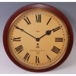 A WW II bakelite cased Smith's military wall clock the 35cm enamel dial with Roman numerals stamped