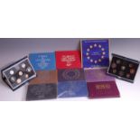 Great Britain, mixed lot of eleven coin sets, to include; Royal Mint proof coin collections,