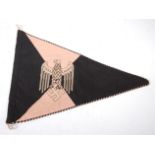 A German Panzer Tank Commanders double sided pennant, 33cm.