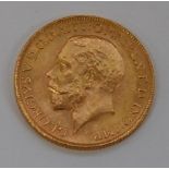 Great Britain, 1927 gold full sovereign, George V, rev.