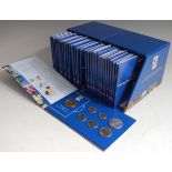 Complete set of the official circulation coin sets with the official licensed medals for the 2010