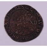 England, Charles I (1625-1649) shilling, Tower mint, rev.