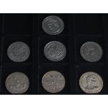 Seven various commemorative crowns, to include; 2002 Sierra Leone dollar,