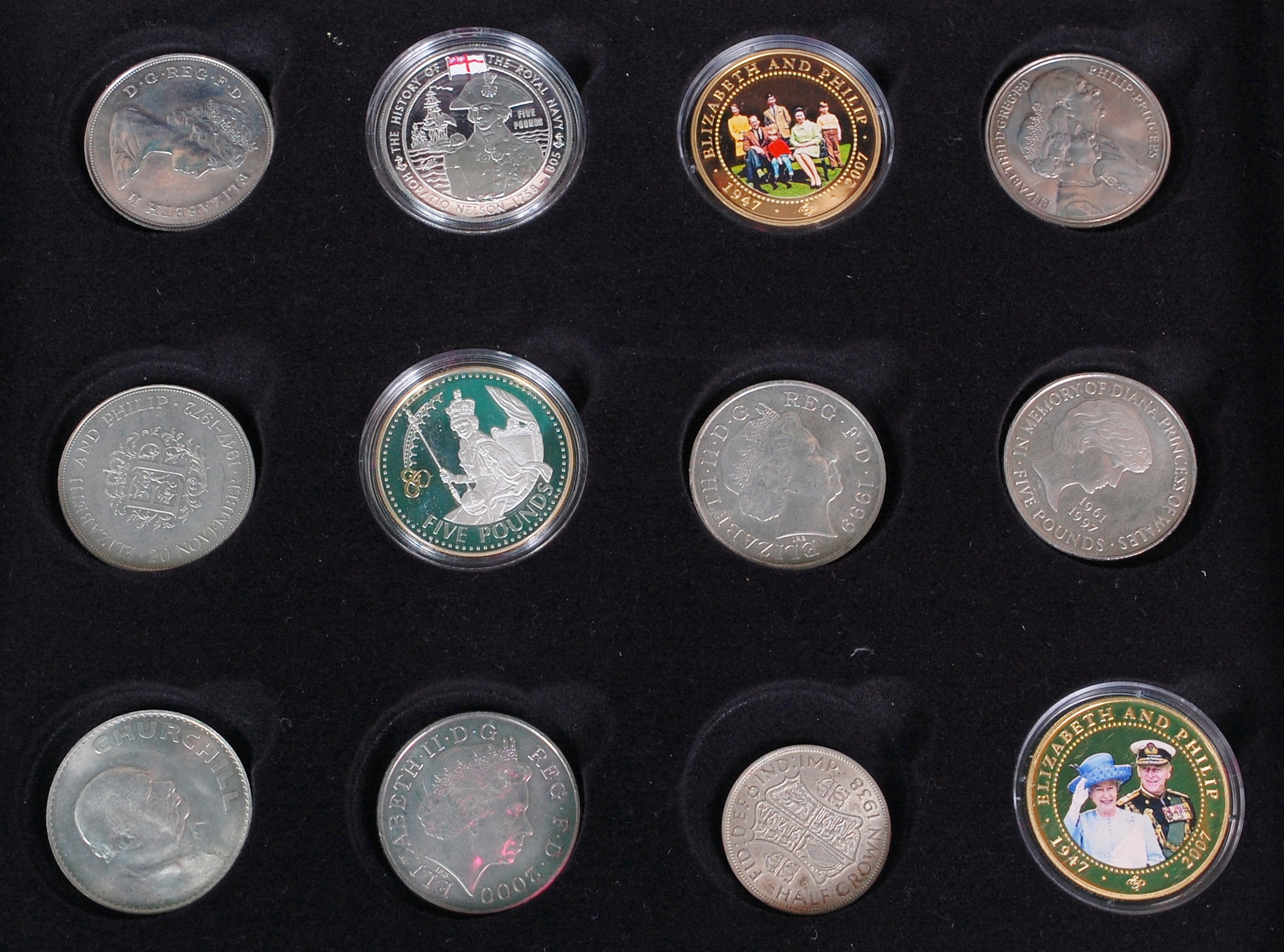 Great Britain, 12 various silver proof and other commemorative coins,