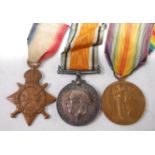 A WW I trio to include 1914-15 Star, naming 3203. PTE. G.H. CRYER. GLOUC:R.