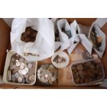 A large quantity of various British and world cupro-nickel and copper coins