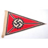 A German Teno pennant having printed swastika emblem, 32cm.