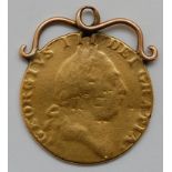 Great Britain, 178? gold spade guinea, George III fourth laureate and draped bust, rev.