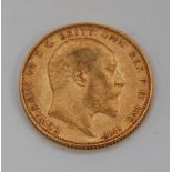 Great Britain, 1906 gold full sovereign, Edward VII, rev.