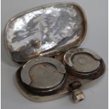 An Edwardian silver double sovereign case, Birmingham 1902, Samuel M Levi, 22.