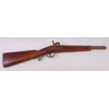 A 19th century percussion (flintlock conversion) carbine,