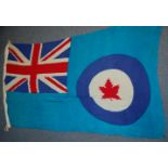 A R.C.A.F. squadron flag, stamped to the border Canadian Toronto and dated 1941, 80 x 147cm.
