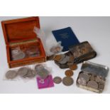 Mixed lot of silver and other coins, to include; 1937 George VI coronation crown,