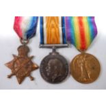 A WW I 1914-15 Star, British War and Victory trio, naming 17210. PTE. J. MILES. R. BERKS. R.